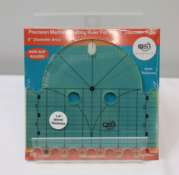 Precision Machine 6 x 1 Diameter Arcs Quilting Ruler from Quilters Select